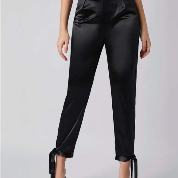Black satin stretch formal pants 🥀 - Picture 2 of 5